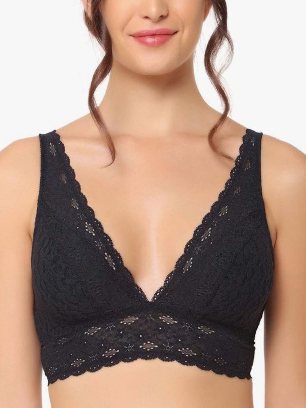 WACOAL Halo Lace Bra Size 32 Wirefree Bralette Convertible Black NWT Unpadded